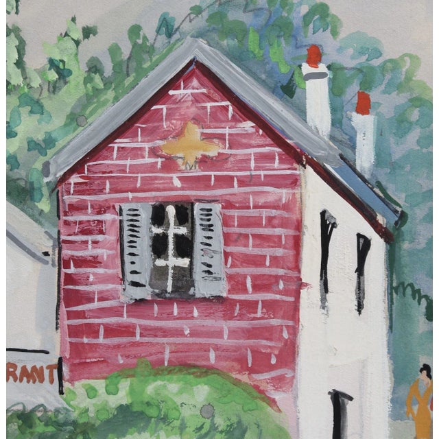 Paper Emiles Tavern, Lucien Génin, 1930s, Gouache on Paper For Sale - Image 7 of 17
