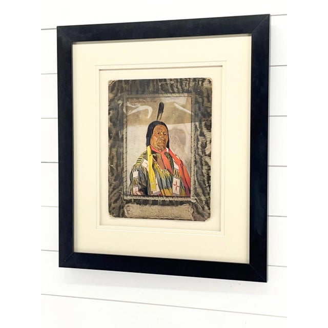 American Antique Indian Chief Chromolithograph For Sale - Image 3 of 5
