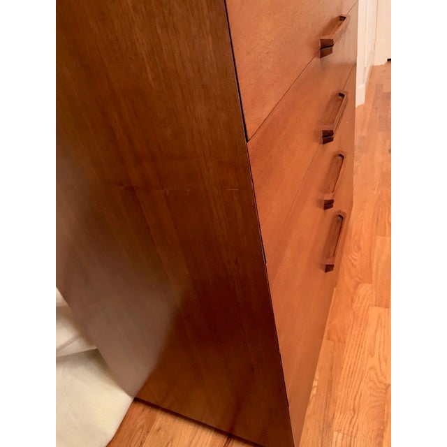 Brown 1950s Ramseur Mid Century Modern 5 Drawer Dresser W Glass Top For Sale - Image 8 of 18