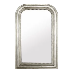 Matthew Izzo Home Waverly Silver Leaf Wall Mirror- Small