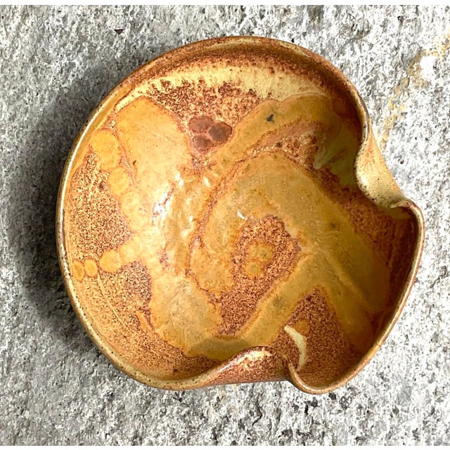 Vintage Boho Studio Pottery Bowl For Sale - Image 10 of 12