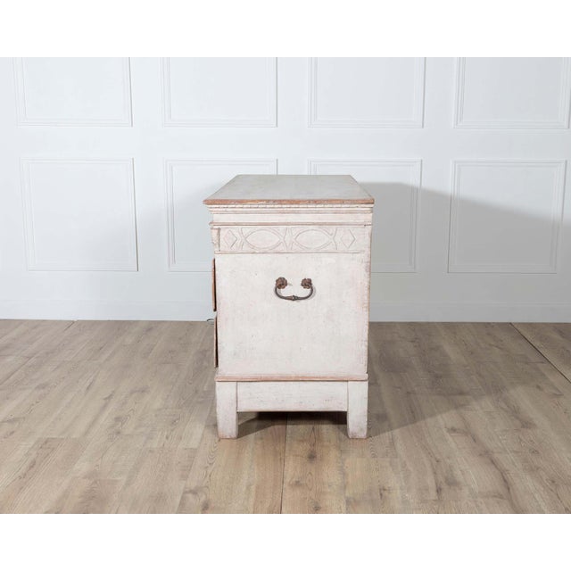 Antique Danish Painted Chest of Drawers in Antique White, Early 19th Century For Sale - Image 10 of 10