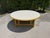 Vintage 42” Round Bamboo Coffee Table in the Style of Ficks Reed For Sale - Image 9 of 12