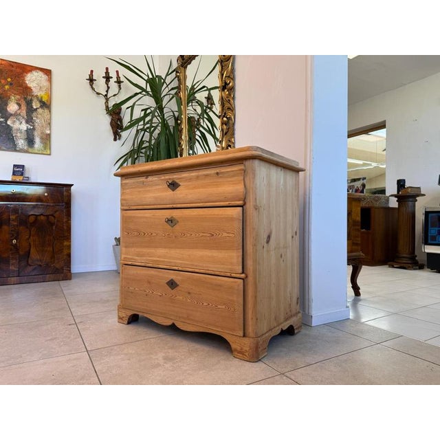 Antique Biedermeier Chest of 3 Drawers For Sale - Image 11 of 11