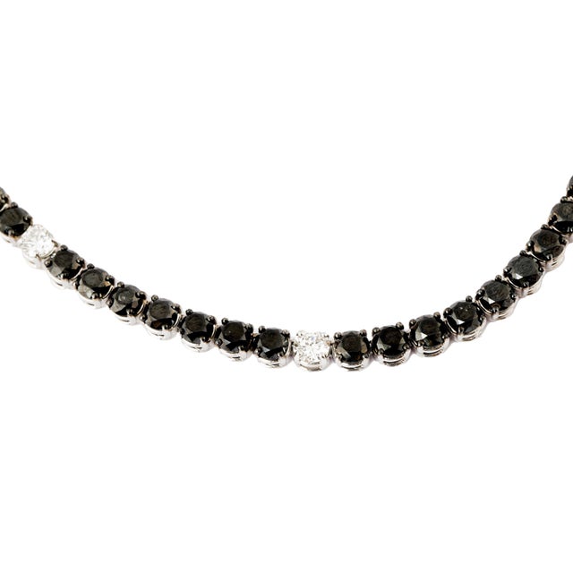 Natural diamond 27.64ct necklace in 18k god For Sale - Image 9 of 18