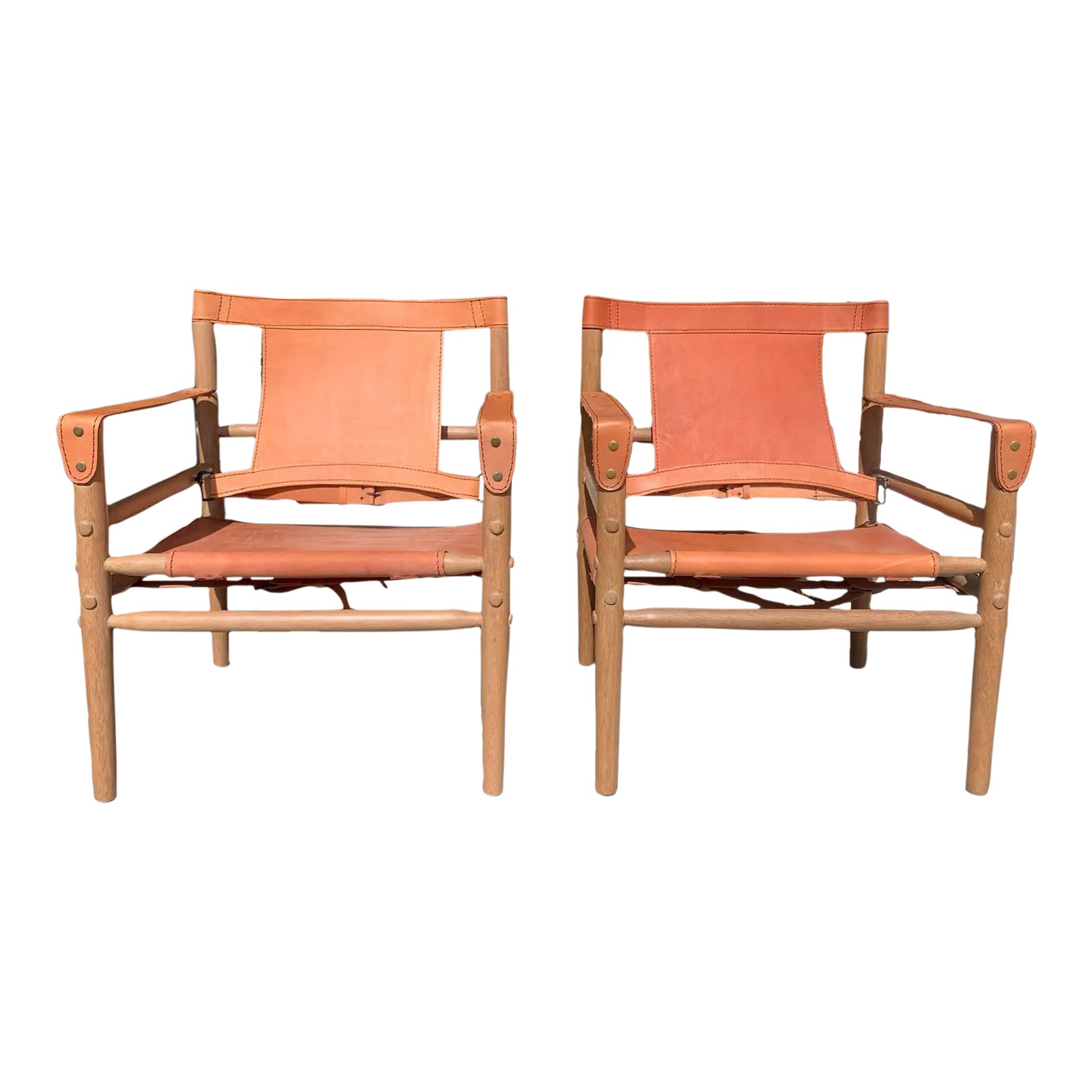 Leather Occasional Chairs - Pair | Chairish