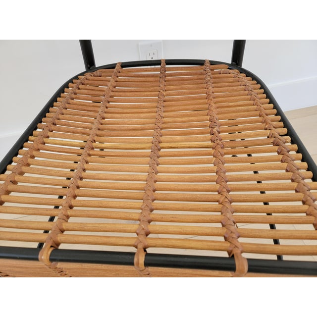 Mid 20th Century French 1950s Metal and Rattan Chairs - Set of 6 For Sale - Image 11 of 11