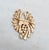 1960s Vintage Signed Crown Trifari Goldtone Faux-Garnet Rhinestone Brooch For Sale - Image 5 of 8