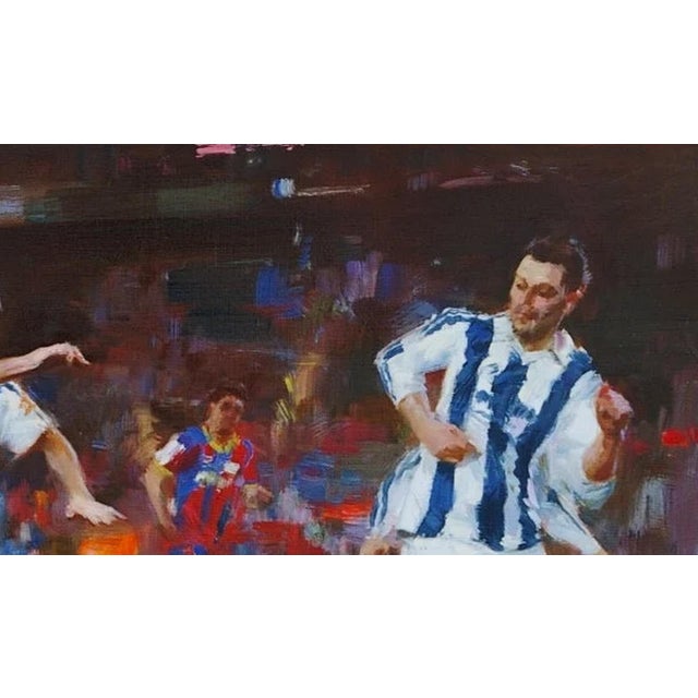 Campaign Soviet Sports Oil Painting Original Ukrainian Artist Polyakov S. 55-90 For Sale - Image 3 of 6