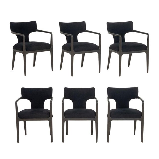 Restoration Hardware Black Dining Chairs, 6 For Sale - Image 13 of 13