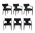 Restoration Hardware Black Dining Chairs, 6 For Sale - Image 13 of 13