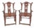 Antique Chinese Red Armchairs With Detailed Carving - a Pair For Sale