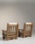 1970s Brutalist Cream Wood Pair of Club Chairs For Sale - Image 11 of 13