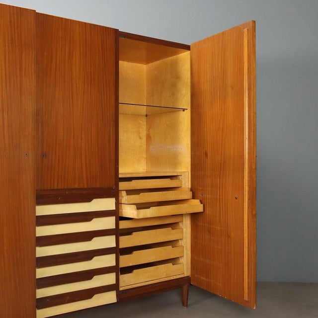 Vintage Wardrobe in Teak Veneer and Laminate, Italy, 1960s For Sale - Image 5 of 13
