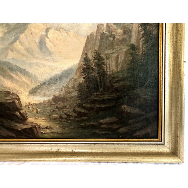 Textile Early 20th-Century Luminist Painting of Yosemite, Attributed to W. A. Carson For Sale - Image 7 of 11