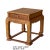 Chinese Oriental Solid Wood Phoenix Flower Motif Tea Side Table For Sale - Image 4 of 10