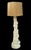 Coastal 1990s Coastal White Carved Coral Seaside Clamshell Tall Floor Lamp With Shade For Sale - Image 3 of 9