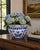 A classic blue and white porcelain fishbowl planter, that feels both tailored and relaxed. The hand-painted botanical and...