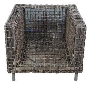 Arhaus Woven Wicker All Weather Outdoor Modern Patio Chair