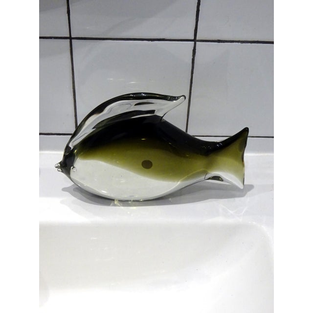 Grey Murano Glass Fish, 1960s For Sale - Image 9 of 13