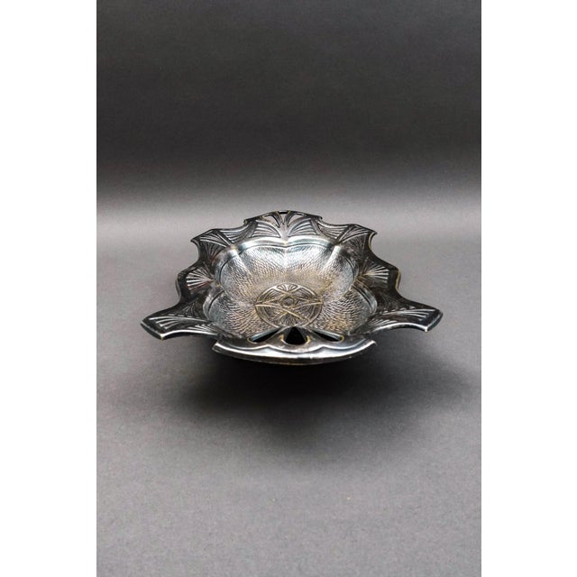 Silver Mid 20th Century Fabr Wolska Pod Warszawa Poland Antique Silver Plate Serving Bowl Dish Tray For Sale - Image 8 of 11