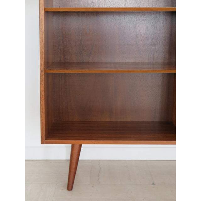 Wood Scandinavian Bookcase attributed to Gunni Omann, Denmark, 1960s For Sale - Image 7 of 14