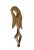 1980s VTG Bakota Brass and Wood Sculpture W/Stand 23" H For Sale - Image 5 of 6