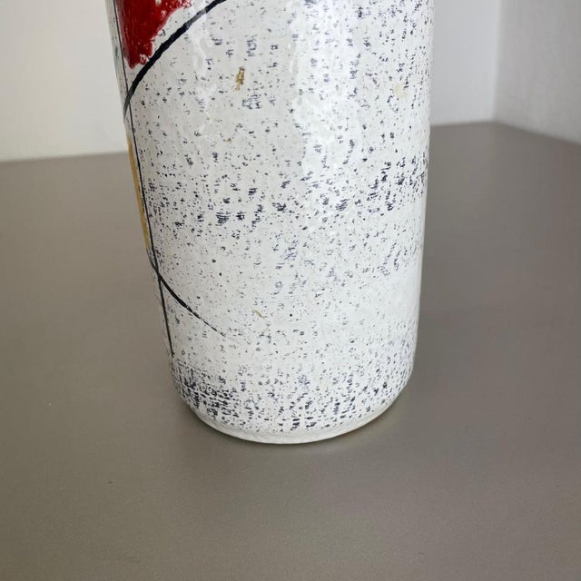 Graphic Fat Lava Multi-Color Vase from Scheurich, Germany Wgp, 1970s For Sale - Image 12 of 18