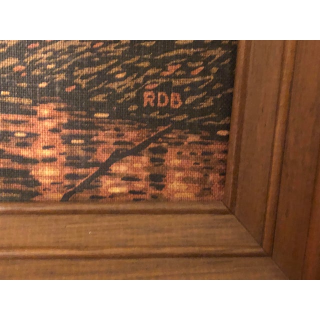 1960s Mid-Century Burlap Screen Prints by Richard Batchelder for Kay Dee Handprints - Pair For Sale - Image 4 of 12