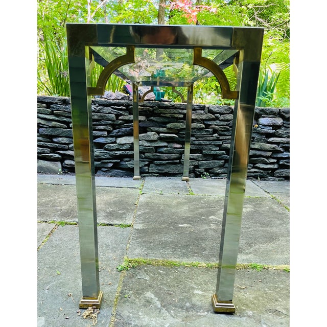 Chrome Vintage Chrome Console Table Maison Jansen For Sale - Image 8 of 12