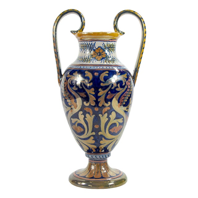 Italian Lustre Glaze Ceramic Vase by Alberto Rubboli, 1940s For Sale
