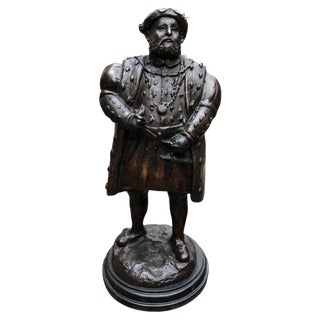 Bronze Statue of English King Henry VIII, 20th Century For Sale