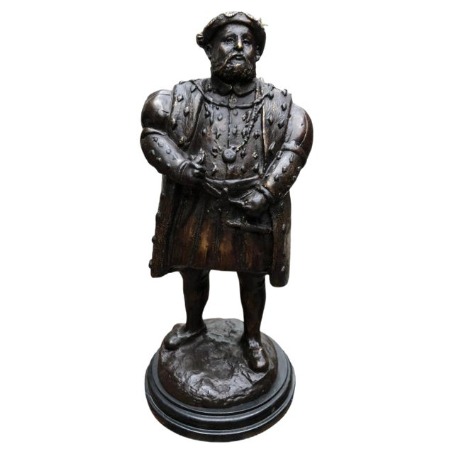 Bronze Statue of English King Henry VIII, 20th Century For Sale