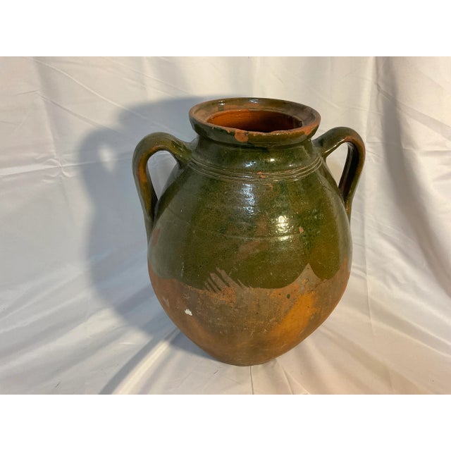 Farmhouse Large Late 19th Century Turkish Handcrafted Olive Jar With Two Handles For Sale - Image 3 of 4