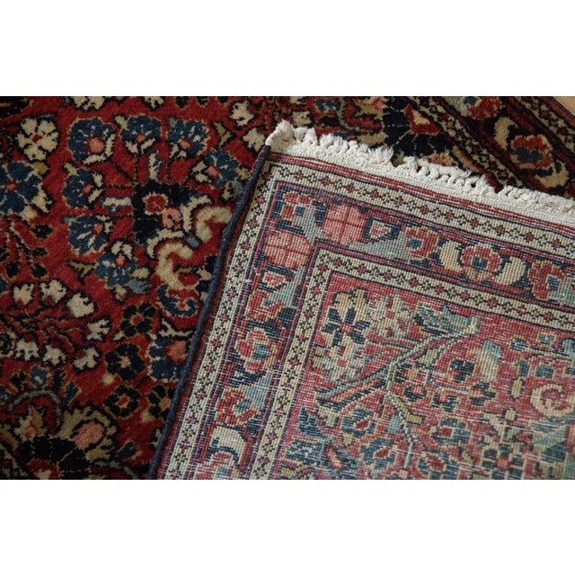 Old New House Vintage Fine German Sarouk Rug Runner - 2' x 4'1" For Sale - Image 4 of 9