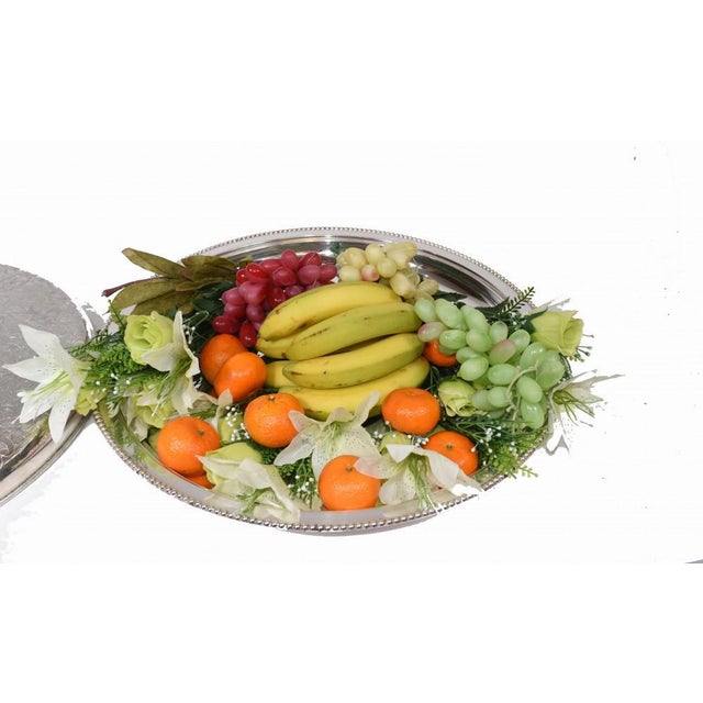 Gold Victorian Silver Plate Tray Serving Lidded Food Dome Platter For Sale - Image 8 of 12