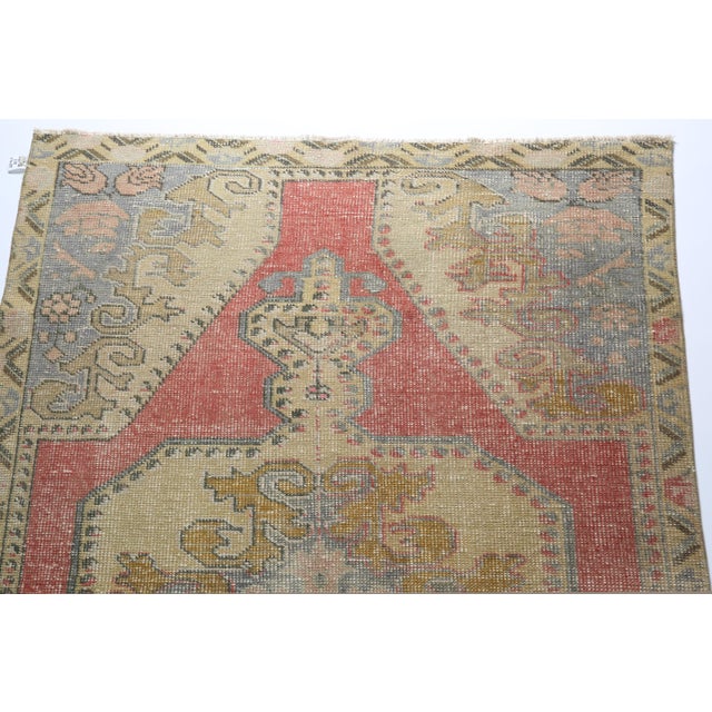 Terra Cotta Vintage Anatolian Rug With Central Medallion in Muted Tones - 3' 9'' X 6' 8'' For Sale - Image 8 of 10