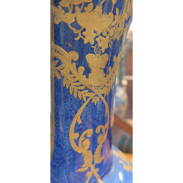 Antique Pr English Chinoiserie Faience Vases For Sale - Image 9 of 16