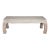 Teak Ming Style Whitewash Coffee Table with Chow Legs and Carved Apron For Sale