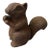 Vintage Rusty Cast Iron Squirrel Eating an Acorn Statue For Sale