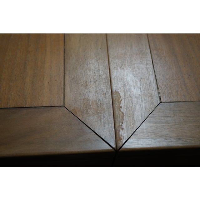1950s Michael Taylor for Baker Walnut Extension Dining Table Far East Collection For Sale - Image 9 of 18
