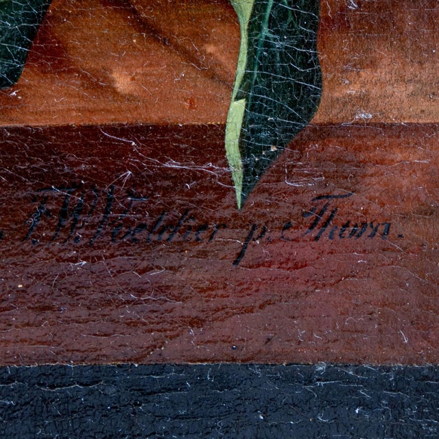 Friedrich Wilhelm Voelcker, Still Life with Flowers, 1800s, Oil on Canvas For Sale - Image 6 of 13