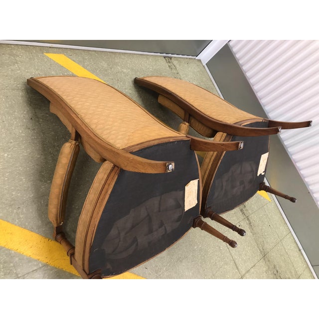 1960s Morganton (Drexel) "Barcelona" Mid-Century High-Back Lounge Chairs - A Pair For Sale - Image 13 of 16