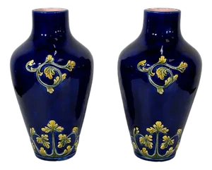 Art Nouveau Ceramic Vases, 1900s, Set of 2