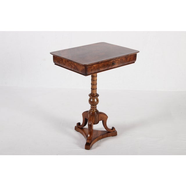 Antique Sewing Table in Walnut, 1830 For Sale - Image 10 of 18