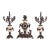 Classical Italian Mantel Clock and Candelabra Set For Sale