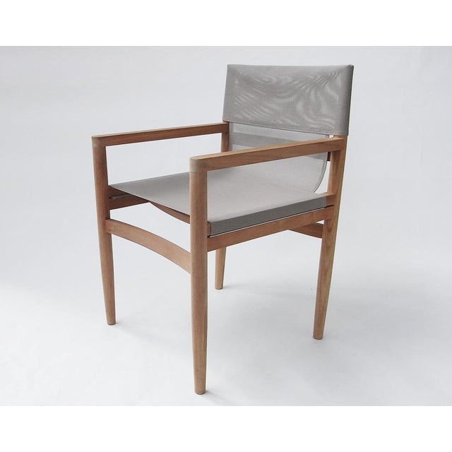 Road Garden Chair in Teak, Canatex with Velour Cushions by Rodolfo Dordoni for Roda, Italy, 2006 For Sale - Image 4 of 18