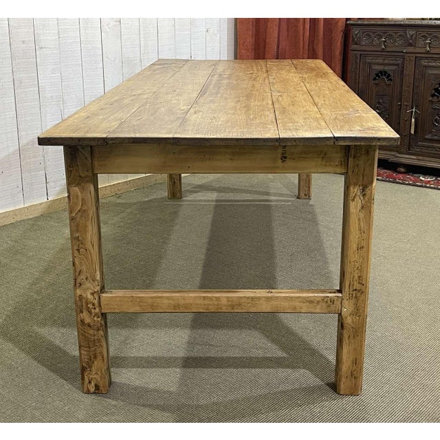 Early 20th Century Poplar Farmhouse Table For Sale - Image 10 of 14