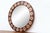 1990s Precious Floral Mother of Pearl Inlay Round Mirror For Sale - Image 5 of 8