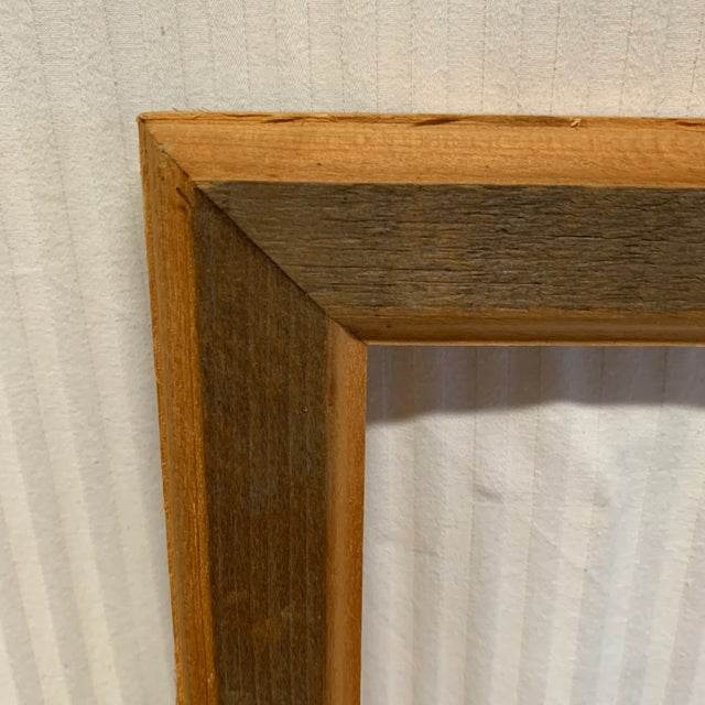 Wood Picture Frame of Barn-Wood Salvage For Sale - Image 7 of 10